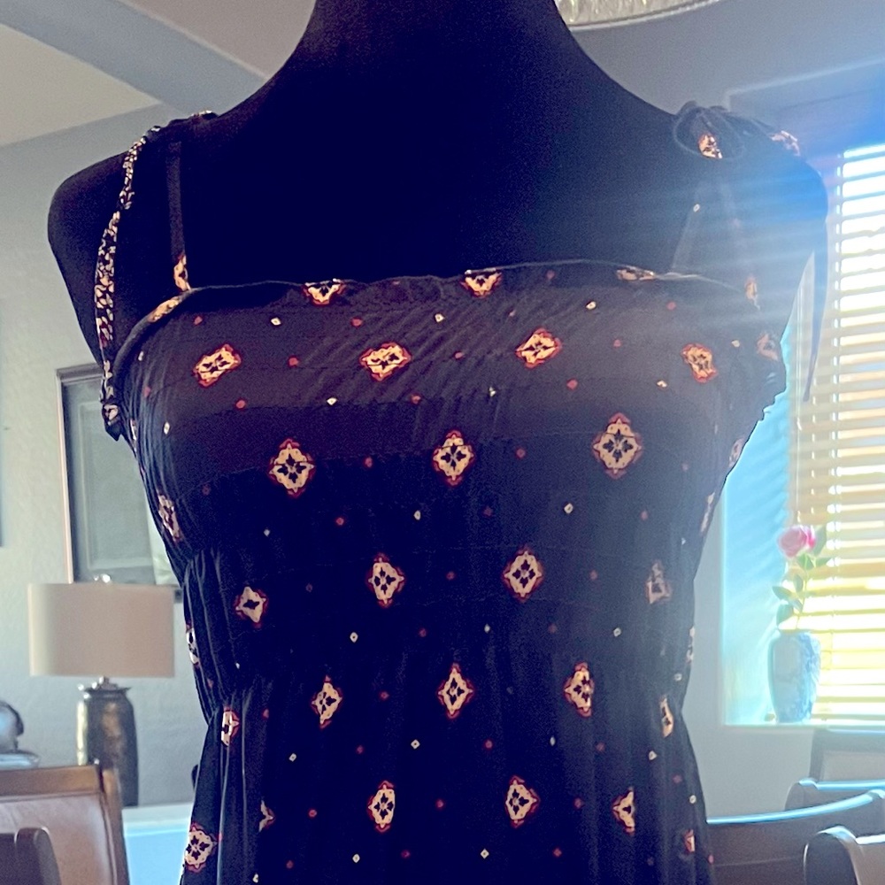 Size S beachwear sundress; Navy blue